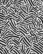 Abstract Black White Wavy Lines Pattern Rug