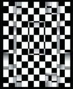 Modern Checkerboard Gradient Design Rug