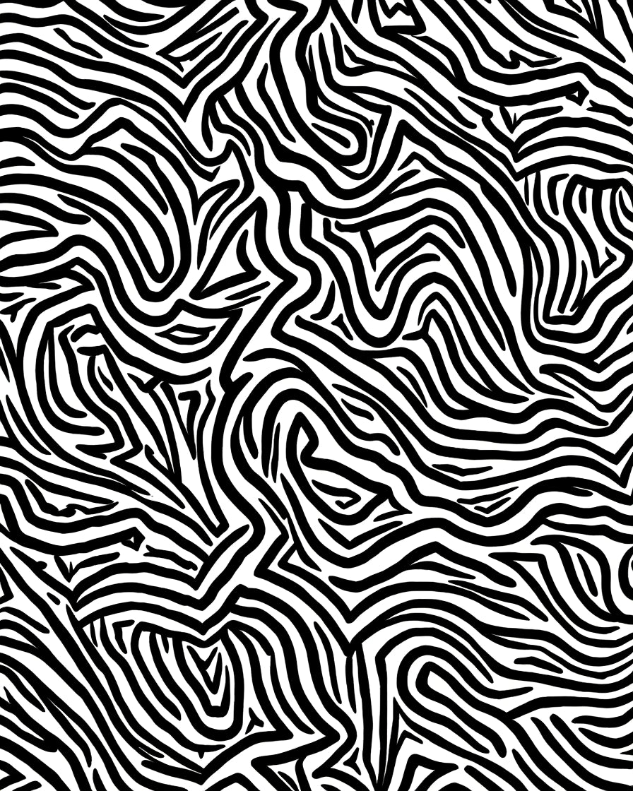 Bold Animal Print Stripe Design Rug