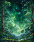Galactic Forest Dreamscape Rug