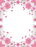 Pink Blossom Swirl Decorative Design Rug