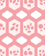 Geometric Pink Spots Pattern Rug