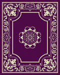 Ornate Mandala Floral Border Rug