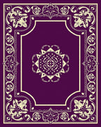 Ornate Mandala Floral Border Rug