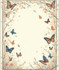 Vintage Butterfly Garden Whimsical Design Rug
