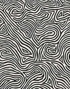 Abstract Black White Winding Pattern Rug