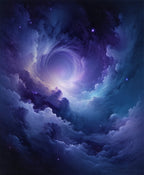 Cosmic Swirl Nebula Pattern Rug