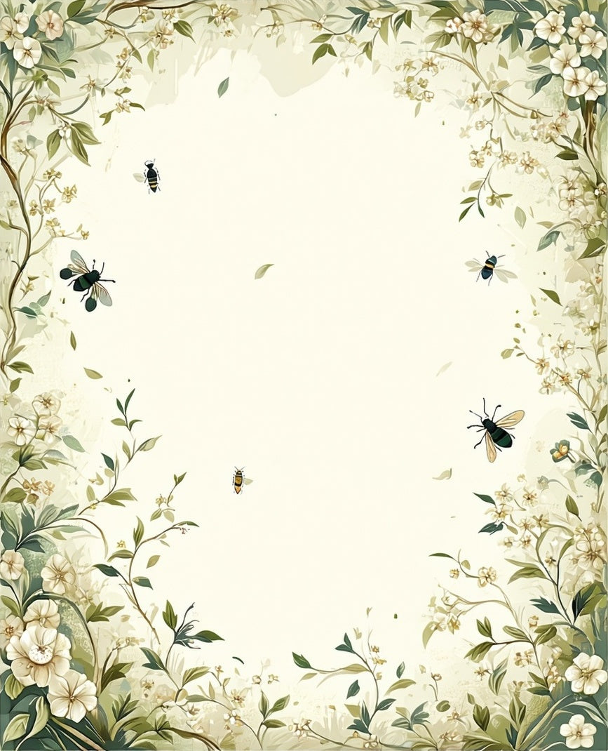 Whimsical Floral Insects Garden Rug