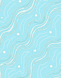 Ocean Wave with Starfish Motif Rug