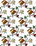 Golden Bells Green Vine Red Accent Rug