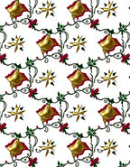 Golden Bells Green Vine Red Accent Rug