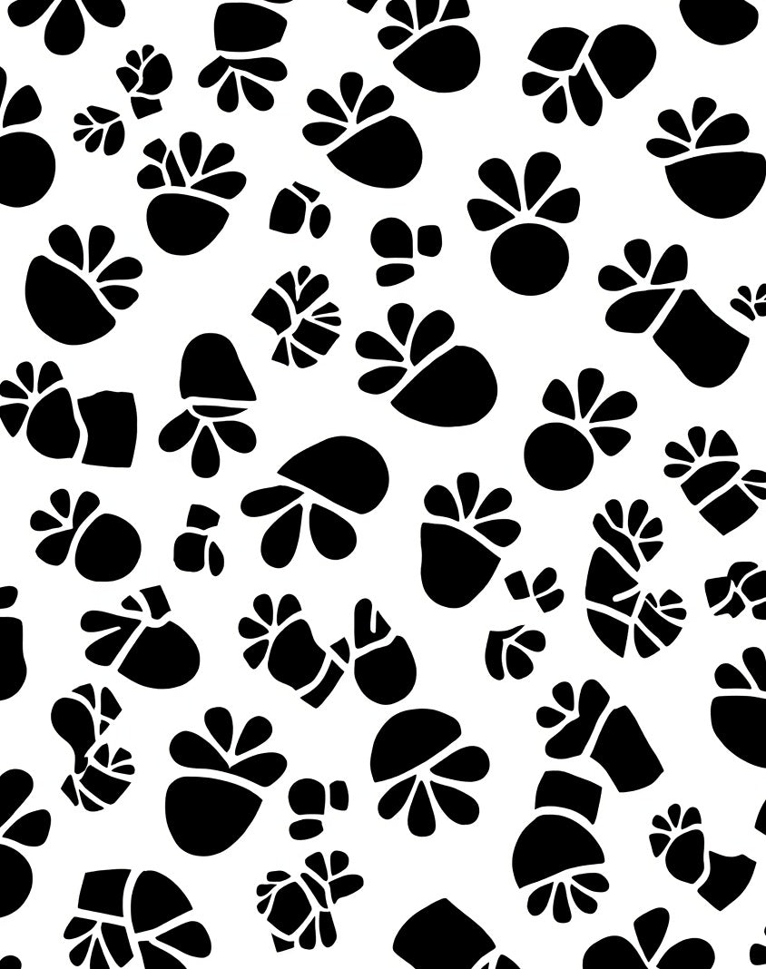 Abstract Black Spot Pattern Rug