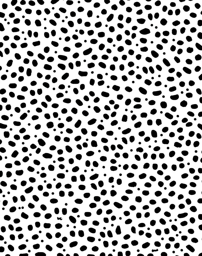 Black White Textured Dot Design Rug
