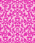 Hot Pink Floral Lace Pattern Rug