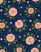 Vintage Rose Garden Floral Pattern Rug