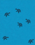 Stylized Turtle Swimmers Pattern Rug