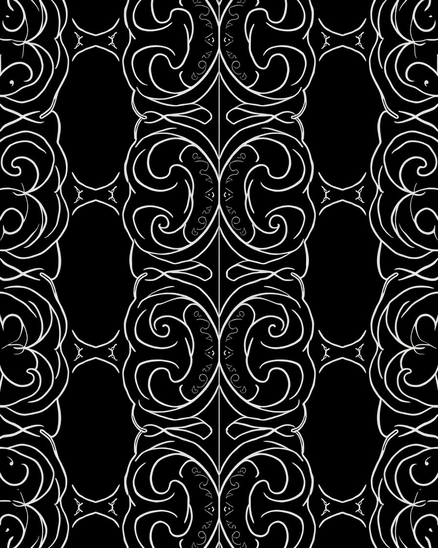 Elegant White Swirl Stripe Pattern Rug