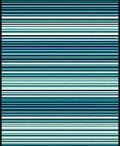 Ocean Blue Striped Modern Design Rug