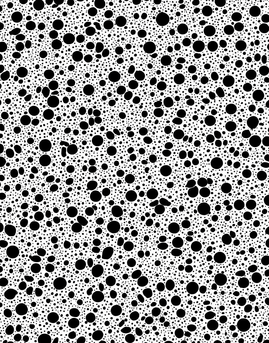 Abstract Black Dot Pattern Rug