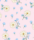 Delicate Floral Pattern with Blue Accents Rug