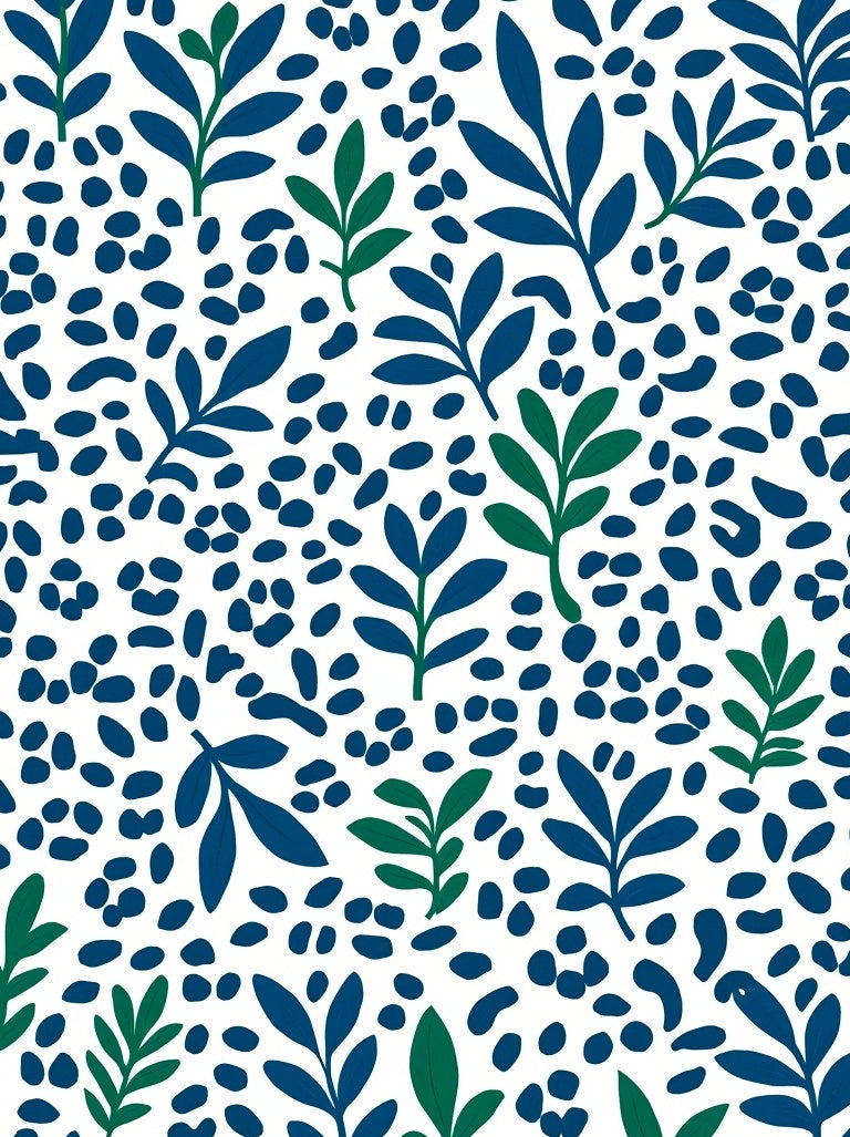 Leafy Dots Pattern Rug