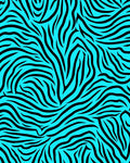 Bright Blue Zebra Pattern Rug