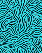 Bright Blue Zebra Pattern Rug