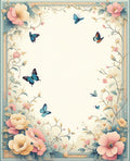 Floral And Butterfly Swirls Rug