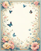 Floral And Butterfly Swirls Rug