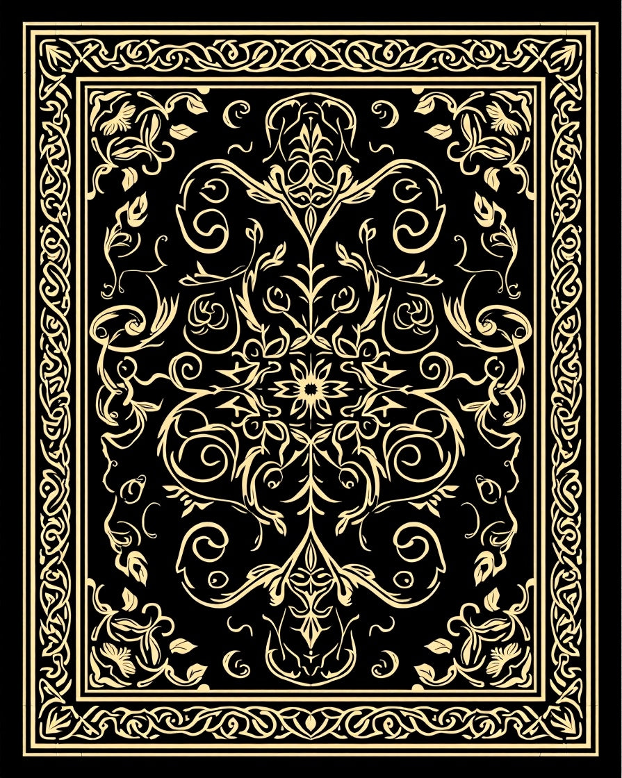 Classic Filigree Floral Ornament Rug