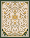 Elegant Gold Vine Floral Pattern Rug