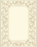 Elegant Floral Vine Border Rug