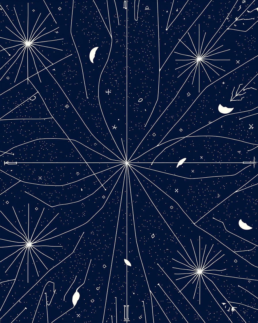 Celestial Starburst Abstract Pattern Rug