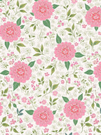 Pink Floral Garden Pattern Rug