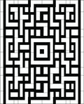 Bold Black White Geometric Pattern Rug