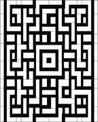 Bold Black White Geometric Pattern Rug
