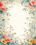 Whimsical Floral Vine Garden Rug