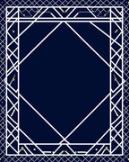 Geometric Lattice Diamond Stripes Rug