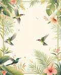 Tropical Birds and Floral Whimsical Garden Path Rug
