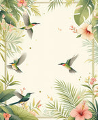 Tropical Birds and Floral Whimsical Garden Path Rug