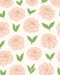 Soft Pink Floral Pattern Rug