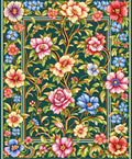 Vibrant Floral Garden Pattern Rug