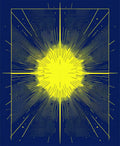 Radiant Burst Yellow Star Pattern Rug