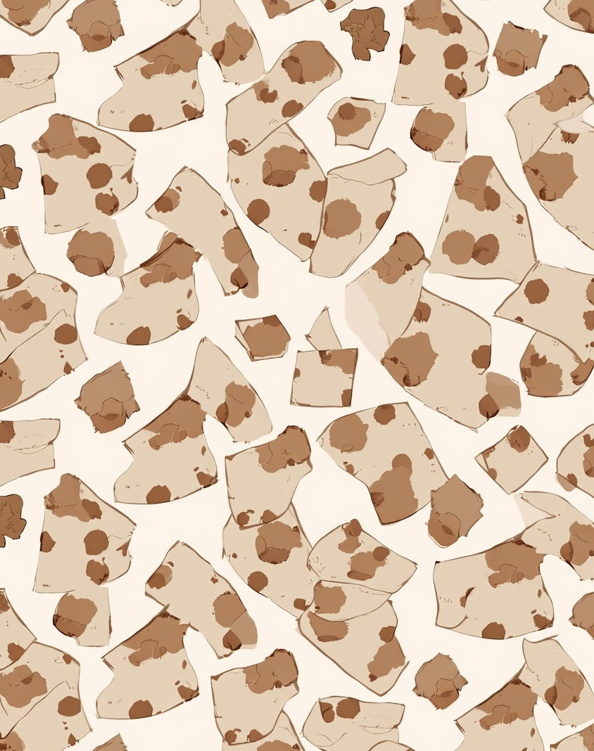 Abstract Brown Stain Scatter Rug