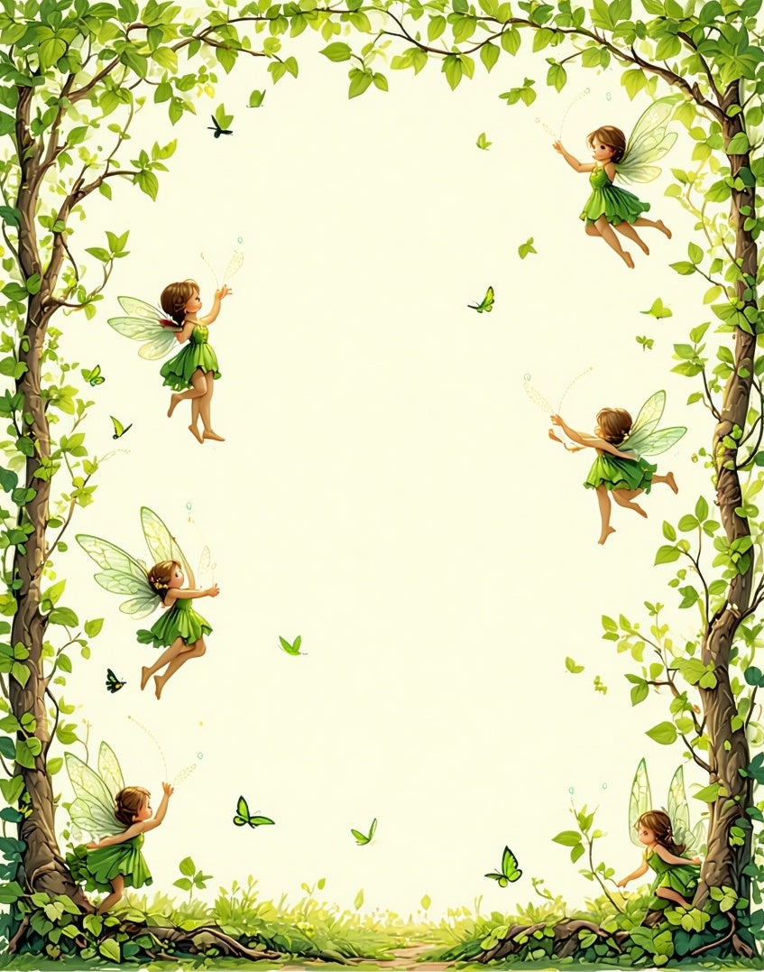 Enchanted Fairy Garden Whimsical Design Rug