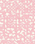 Pink Abstract Organic Grid Style Rug