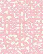 Pink Abstract Organic Grid Style Rug