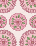 Pink Floral Mandala Pattern Rug