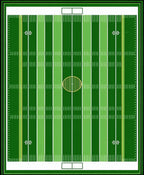 Green And White Striped Football Field Rug