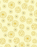 Golden Outline Floral Pattern Rug